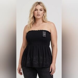 NWT TORRID Smocked TOP Peplum Bottom Pretty FLOWERS Size 4X